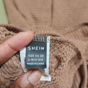 SHEIN Warm Brown Knit Top